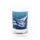 SUZURI56のドット絵ノコギリザメ Water Glass :front