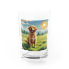 AI副業屋のショウのドット絵のゴールデンレトリバー Water Glass :front