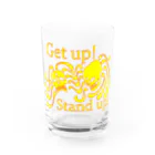 『NG （Niche・Gate）』ニッチゲート-- IN SUZURIのGet up! Stand up!（黄色） Water Glass :front