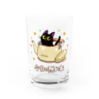 AckeeWolf Art Shopの猫の今日の隠れ家 Water Glass :front