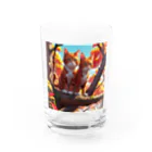MARU0211の兄弟ニャンコ Water Glass :front