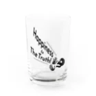 『NG （Niche・Gate）』ニッチゲート-- IN SUZURIのHappiness Is The Truth!（黒） Water Glass :front