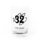 m32 designのm32 designのロゴアイテム Water Glass :front