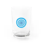 FONSデザインの水玉円3青 Water Glass :front