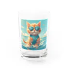 Ojisanlifeの海の子猫 Water Glass :front