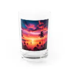 Rパンダ屋の「美しい夕焼け」グッズ Water Glass :front