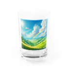 Rパンダ屋の「美しい緑の風景」グッズ Water Glass :front
