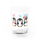 柴犬しばわんこhana873の可愛いペンギントリオ Water Glass :front