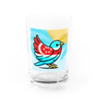 bugisショップの煌めくトロピカルバード🐦️ Water Glass :front