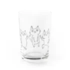 でんぼうの踊るねこ Water Glass :front