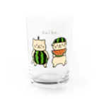 大村イスのスイカにゃんこ Water Glass :front