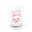 みきころん♡の幸せを呼ぶうさぎ💖 Water Glass :front