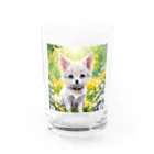 AIアイテムショップのくりくりおめめの小型犬 Water Glass :front