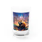 アニマル アイテム ショップの東京のたぬき Water Glass :front