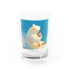 STUDIO OBAKERONのシロクマくんのおやつ Water Glass :front