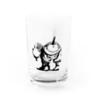 Dog-Ass ドッグアスのDogAss ヒョウ柄モノクロ Water Glass :front