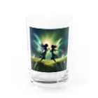 pompomダンスの夏の双子フェアリー Water Glass :front