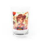 yukatagirlsの縁日で、浴衣でニッコリ Water Glass :front