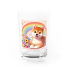 癒しのショップの夢の中の柴犬 Water Glass :front