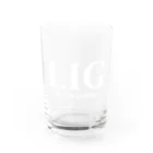 LIG ~Life is gamble~のLIGホワイトロゴ Water Glass :front