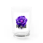 Future Starry Skyの紫色の薔薇 Water Glass :front
