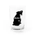 jastice1037の見返り犬ジャスティス Water Glass :front