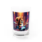 ミリススタイルのドラムを叩くシマリス Water Glass :front