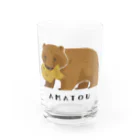 プラントスマイルの木彫りの熊　（甘党） Water Glass :front