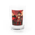 シロクマペンギンの火山の女剣士 Water Glass :front