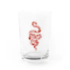 亜月の宝箱の蛇 (赤) Water Glass :front