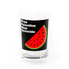 YOKOのFreePalestine StopGenocide Water Glass :front