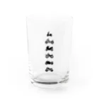 BRUNO by カゼパモトブログのモーターサイクルず Blackタテ Water Glass :front