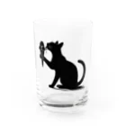 YPO_industryのアイスを舐める猫 Water Glass :front