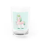 清水ミラノのボンネットユニコーンガール Water Glass :front