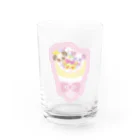 🎀りぼんぱ～ら～🎀のぱんだクレープ Water Glass :front