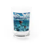 AQUAMETAVERSEのモルジブの大海原で人魚が泳いでいますsanae2074 Water Glass :front