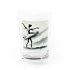 endo-6754の水墨×バレエ Water Glass :front