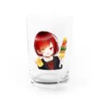 乾杯がーるずSHOPのKanpaiGirl「バーベQるガールちゃん」グラス Water Glass :front