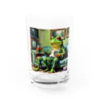 zukit4sのジョークを言っているカエル Water Glass :front