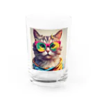 てんとくろ助のぱりぴねこ Water Glass :front