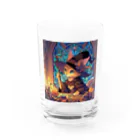 nico251の魔法の杖を持った猫 Water Glass :front