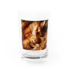 taryoセレクションの親子猫のほのぼのスリープ③ Water Glass :front