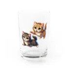 Sumyの遊び心あふれる子猫たち Water Glass :front