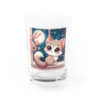 rinngの目が可愛い猫グッズ Water Glass :front
