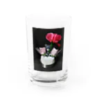 Ik0220の黒クマさんからのプレゼント Water Glass :front