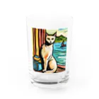 Ppit8のchaton blanc Water Glass :front