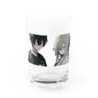 よる＠AIイラストのBoy&Girl1 Water Glass :front