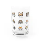 楽猫楽描しげ屋の9Animals Water Glass :front