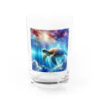 Mangetu2024の宇宙海（ウミガメ） Water Glass :front