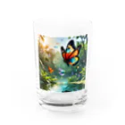 シャボン玉の世界店の蝶々とシャボン玉 Water Glass :front